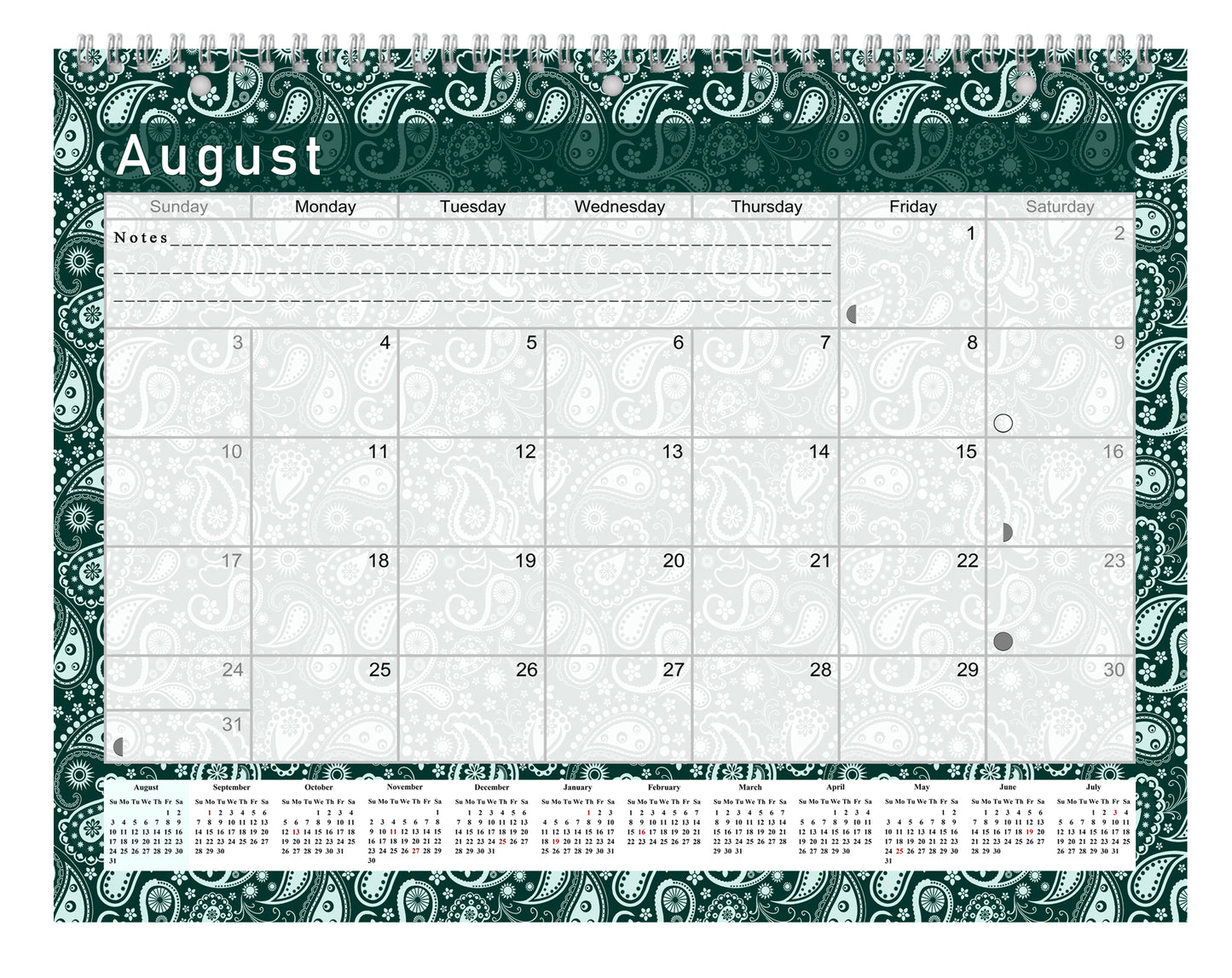 2026 - 2027 Academic Year 12 Months Student Calendar 3-Ring Binder (Edition #025)