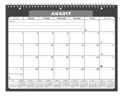 2026 - 2027 Academic Year 12 Months Student Calendar 3-Ring Binder B&W (Edition #022)