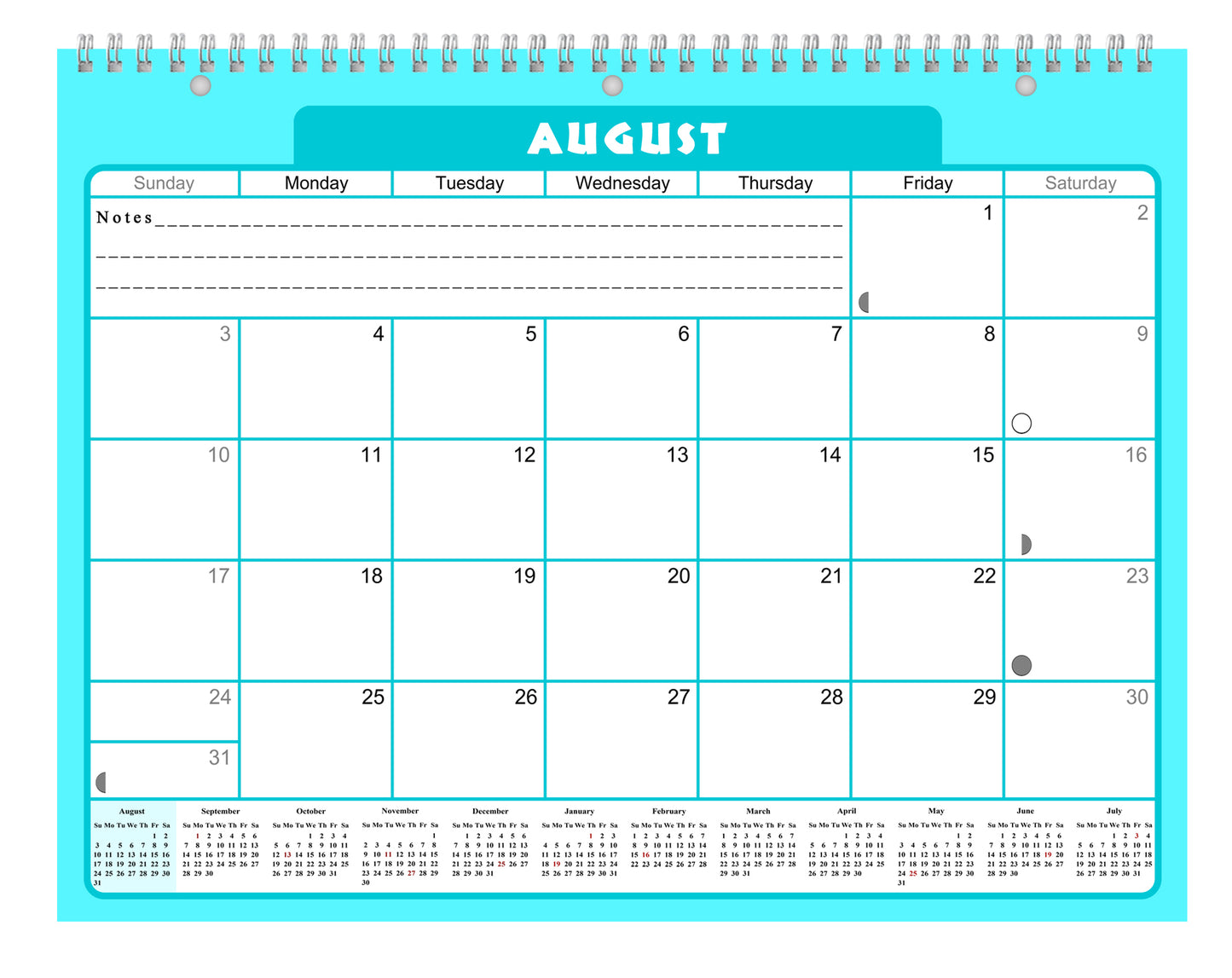 2026 - 2027 Academic Year 12 Months Student Calendar 3-Ring Binder (Edition #06)