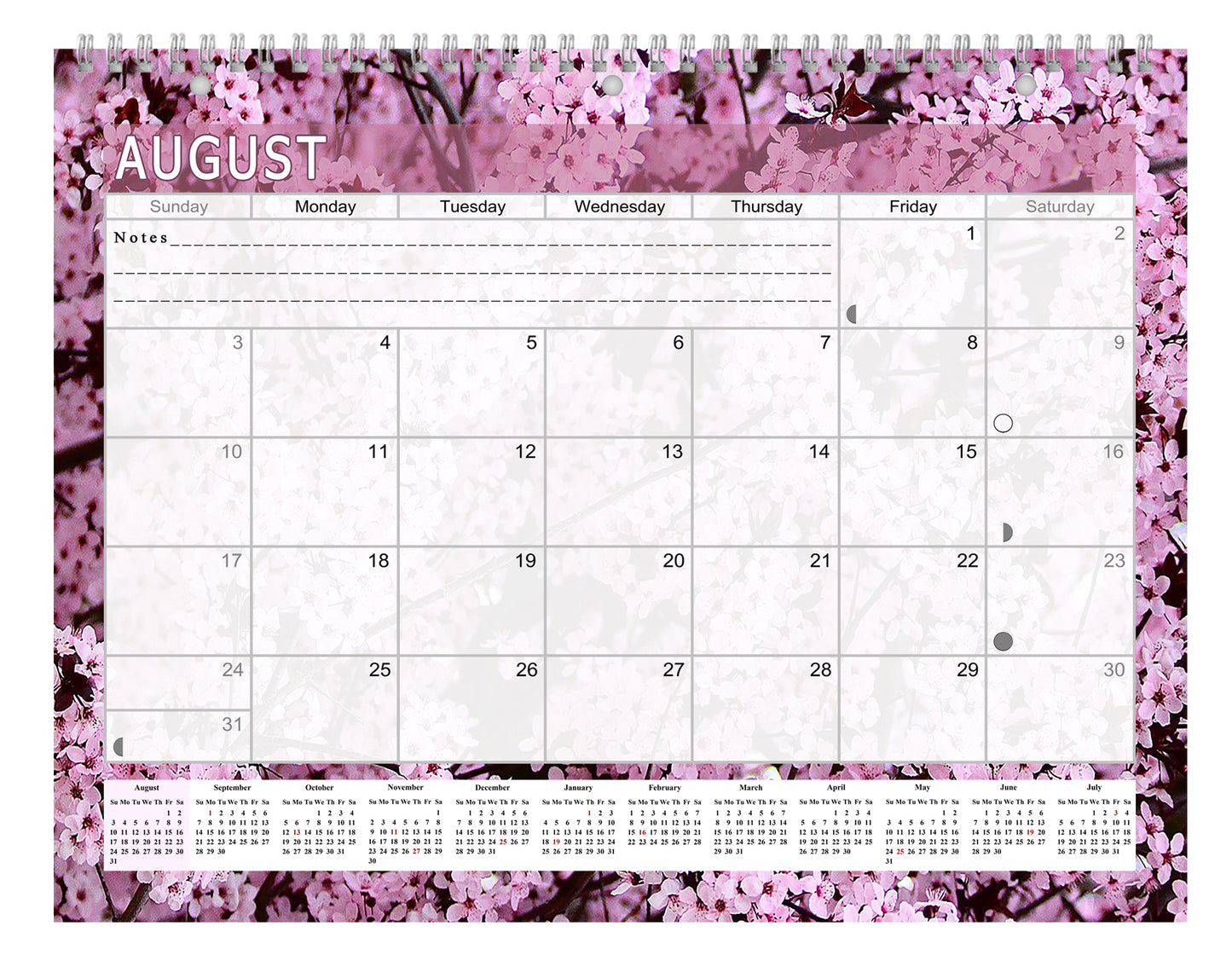 2026 - 2027 Academic Year 12 Months Student Calendar 3-Ring Binder (Edition #021)