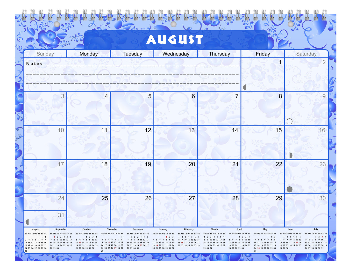 2026 - 2027 Academic Year 12 Months Student Calendar 3-Ring Binder (Edition #024)