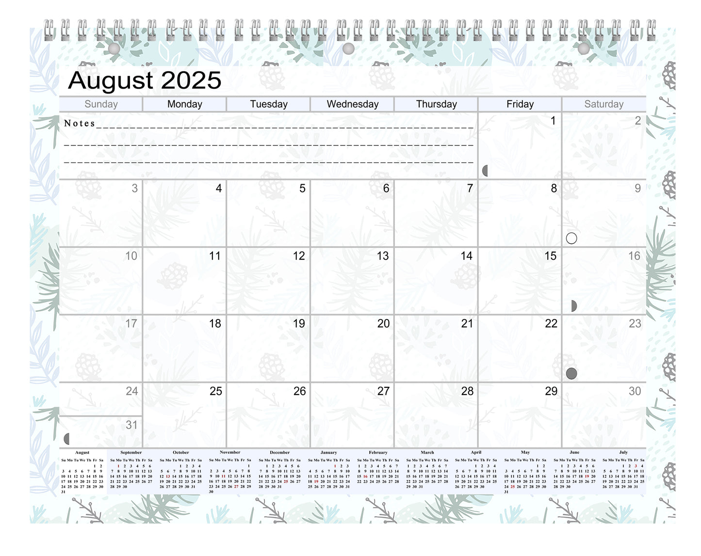 2025 - 2026 Academic Year 12 Months Student Calendar 3-Ring Binder (Edition #01)