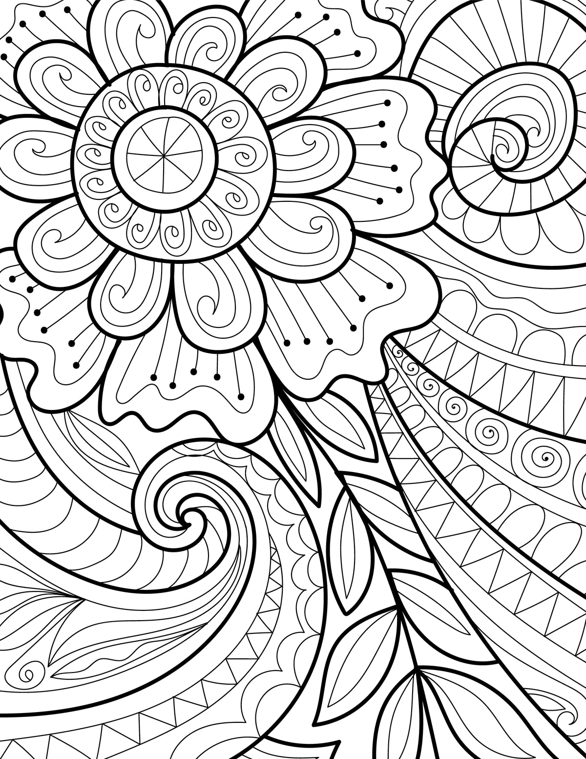 2026 - 2027 Wall Coloring Calendar Spiral-bound Twin-Wire Binding - 18 Months Planner - Large Ruled Blocks with Julian Dates - (Flowers)