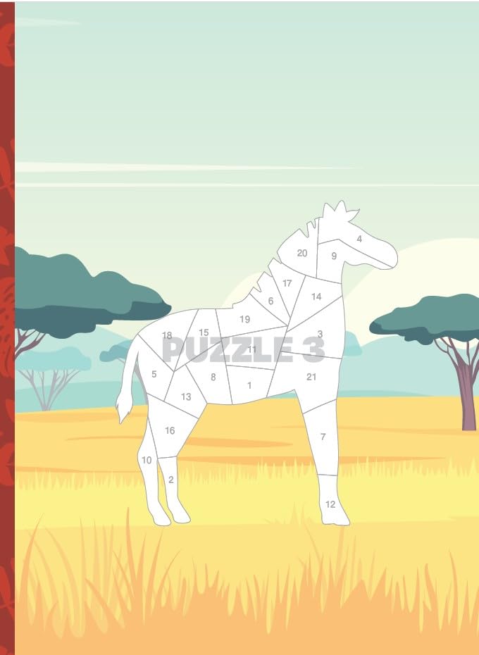 Sticker Puzzle-Wild Animals Puzzle Activity Book
