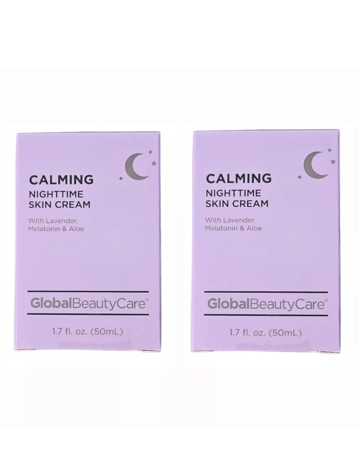 Calming Nighttime Skin Cream, 1.7 fl oz, Lavender, Melatonin, Aloe, 2 Pack