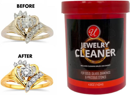HOMEBRIGHT Jewelry Cleaner Solution for Gold, Silver, Diamond 4.8oz (Set of 2)