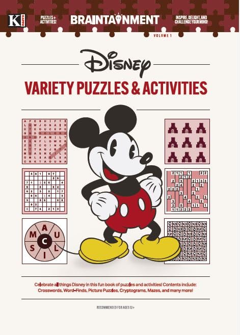 Disney Variety Puzzles & Activities Full Size Puzzle Book