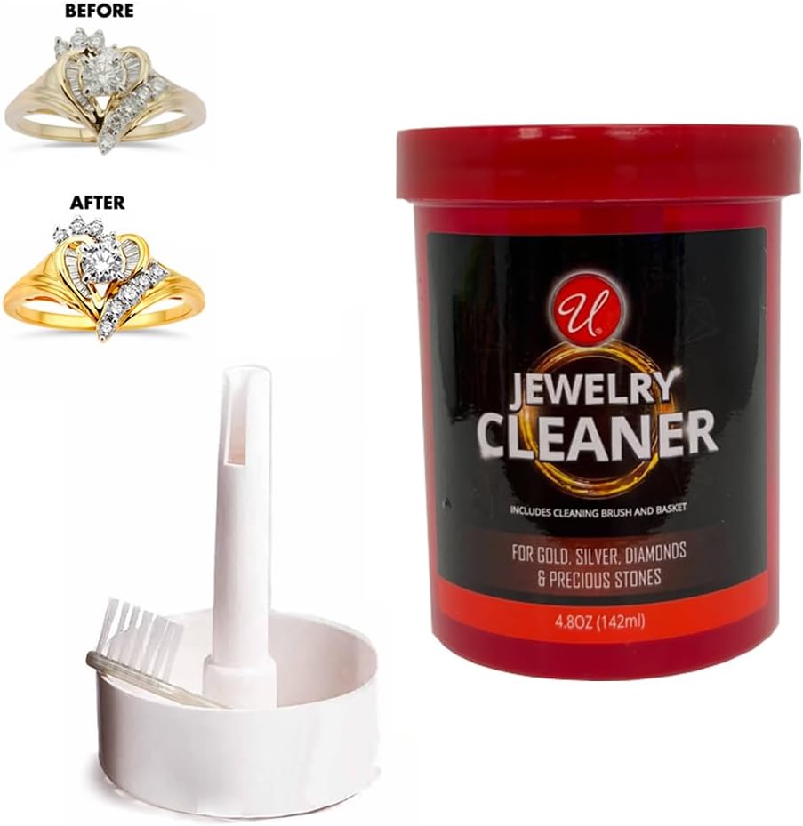 HOMEBRIGHT Jewelry Cleaner Solution for Gold, Silver, Diamond 4.8oz (Set of 2)