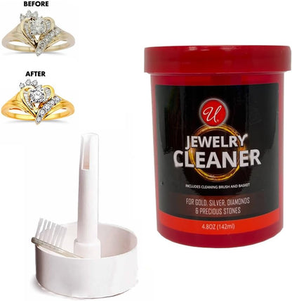 HOMEBRIGHT Jewelry Cleaner Solution for Gold, Silver, Diamond 4.8oz (Set of 2)