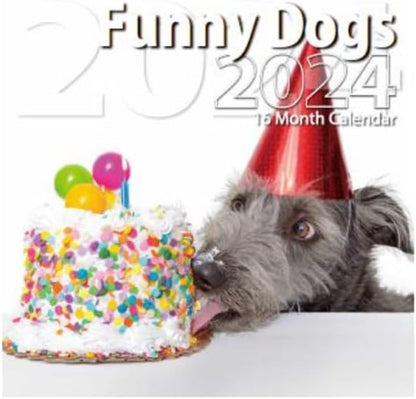 2024 Funny Dogs Full Size Wall Calendar for Planning, Scheduling, and Organizing