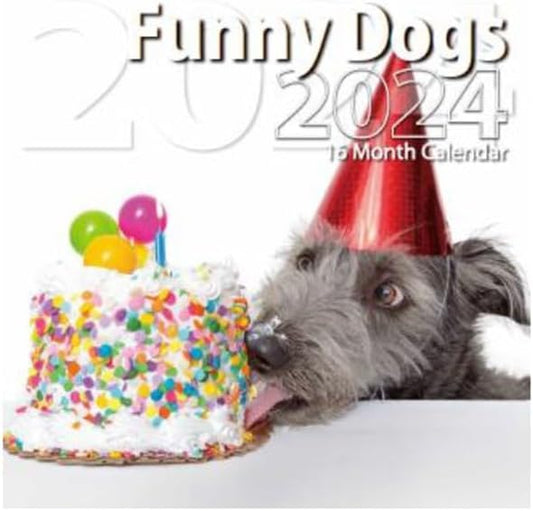 2024 Funny Dogs Full Size Wall Calendar for Planning, Scheduling, and Organizing