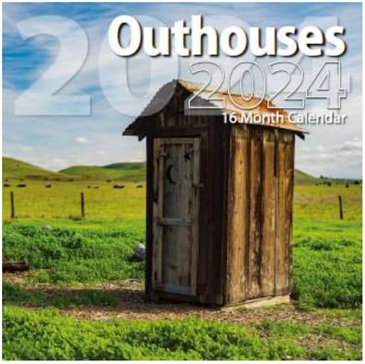 2024 Outhouses Full Size Wall Calendar for Planning, Scheduling, and Organizing