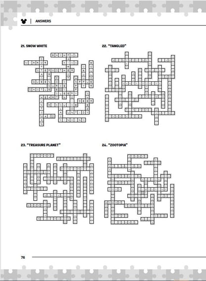 Disney Crosswords Puzzle Book
