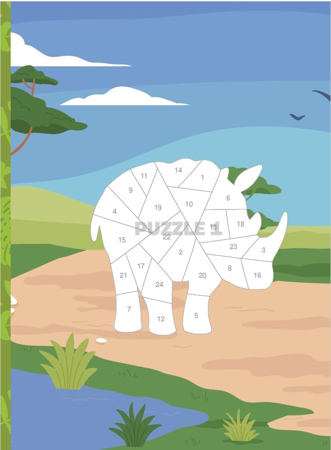 Sticker Puzzle-Wild Animals Puzzle Activity Book