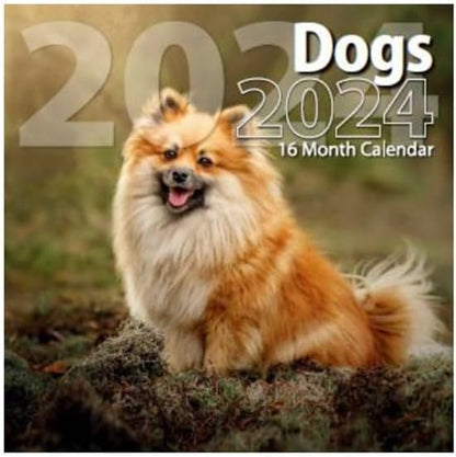 2024 Dogs Full Size Wall Calendar for Planning, Scheduling, and Organizing