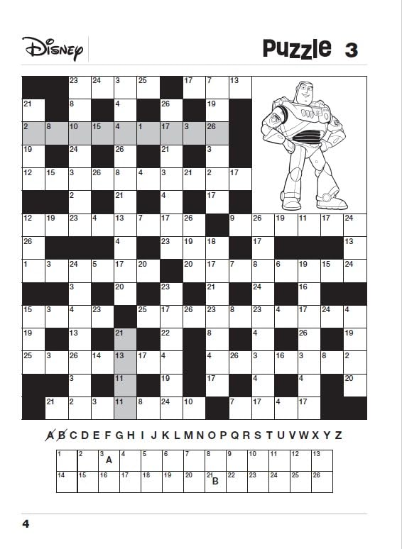 Disney Picture Code Words Crosswords Puzzle Book