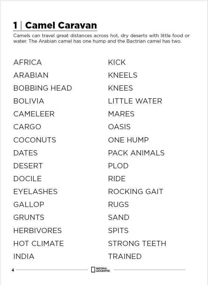 National Geographic Word-Finds Word Search Puzzle Book
