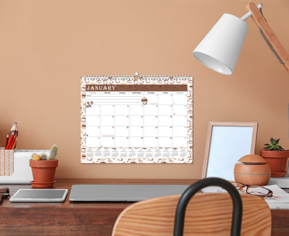 2026-2027 Monthly Spiral-Bound Wall / Desk Calendar - Desktop / Wall Blotter Calendar / Planner - (Edition #30)