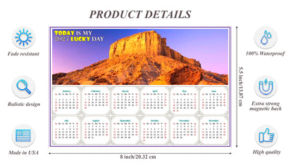 2027 Magnetic Calendar - Calendar Magnets - Today is my Lucky Day - Edition #28b