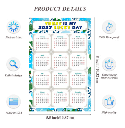 2027 Magnetic Calendar - Calendar Magnets - Today is my Lucky Day - (Fade, Tear, and Water Resistant) - Themed 013