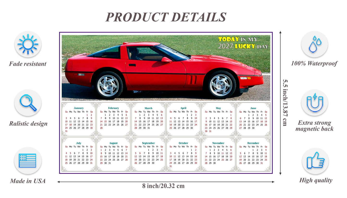 2027 Magnetic Calendar - Calendar Magnets - Today is my Lucky Day - Edition #46