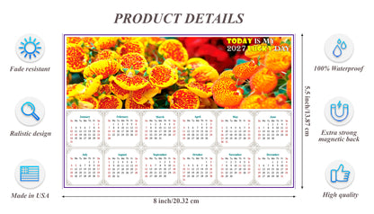 2027 Magnetic Calendar - Calendar Magnets - Today is My Lucky Day - Edition #13