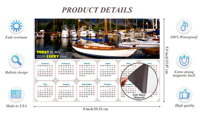 2026 Magnetic Calendar - Calendar Magnets - Today is my Lucky Day - Edition #49