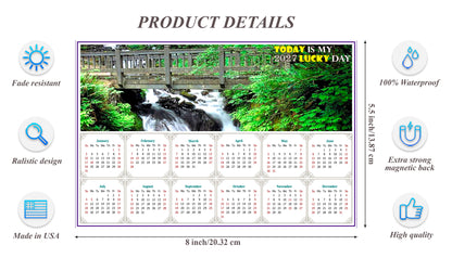 2027 Magnetic Calendar - Calendar Magnets - Today is My Lucky Day - Edition #14
