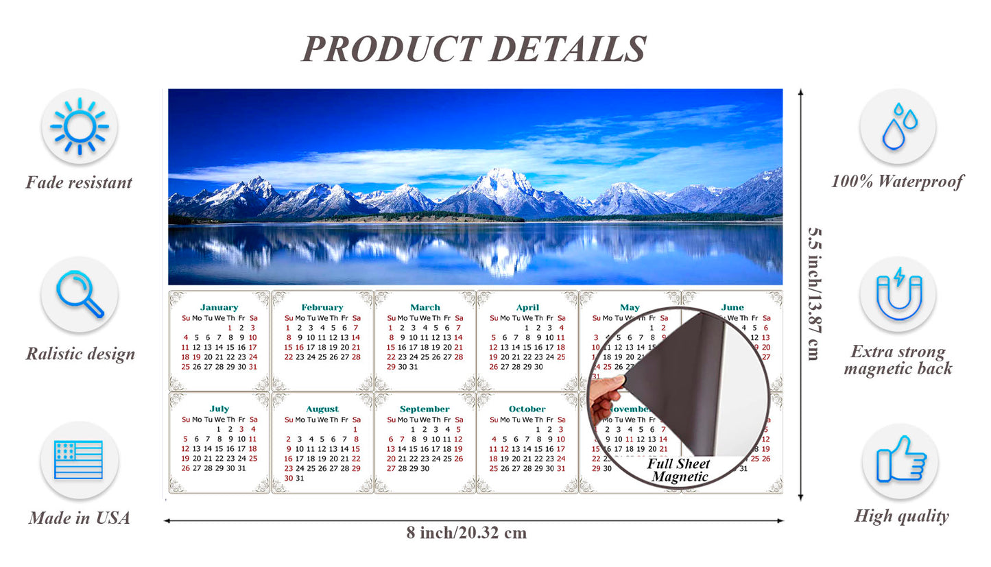 2026 Magnetic Calendar - Calendar Magnets - Today is My Lucky Day - (Jackson Lake Wyoming)