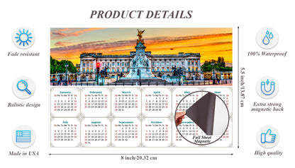 2026 Magnetic Calendar - Calendar Magnets - Today is My Lucky Day - (The Victoria Memorial  in London, United Kingdom)