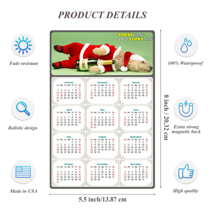 2027 Magnetic Calendar - Today is My Lucky Day (Fade, Tear, and Water Resistant)- Dogs Themed 014