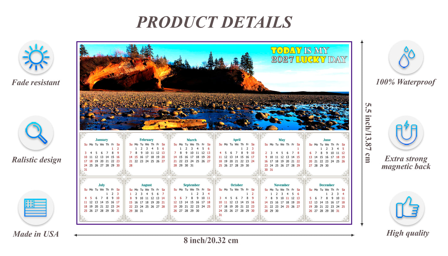 2027 Magnetic Calendar - Calendar Magnets - Today is My Lucky Day (Shepholdy Bay)
