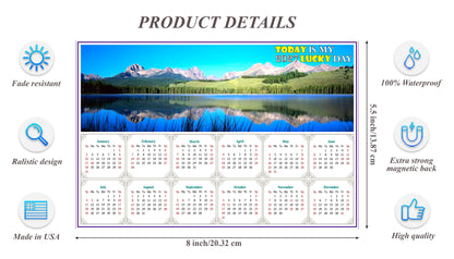 2027 Magnetic Calendar - Calendar Magnets - Today is My Lucky Day - Edition #15
