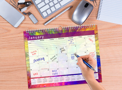 2026-2027 Monthly Spiral-Bound Wall / Desk Calendar - Desktop / Wall Blotter Calendar / Planner - (Edition #26)