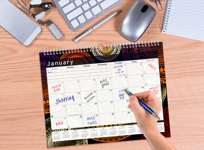 2026-2027 Monthly Spiral-Bound Wall / Desk Calendar - Desktop / Wall Blotter Calendar / Planner - (Edition #12)