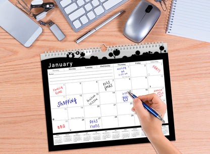2026-2027 Monthly Spiral-Bound Wall / Desk Calendar - Desktop / Wall Blotter Calendar / Planner - (Edition #15)