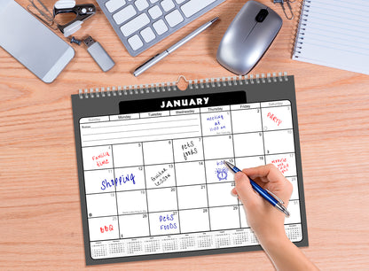 2026-2027 Monthly Spiral-Bound Wall / Desk Calendar - Desktop / Wall Blotter Calendar / Planner - (Edition #31)