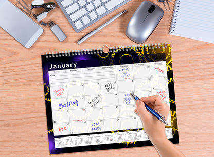 2026-2027 Monthly Spiral-Bound Wall / Desk Calendar - Desktop / Wall Blotter Calendar / Planner - (Edition #09)