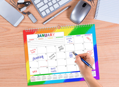 2026-2027 Monthly Spiral-Bound Wall / Desk Calendar - Desktop / Wall Blotter Calendar / Planner - (Edition #28)