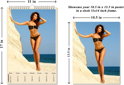 2027 Wall Oversized Poster Swimsuit Bikini Women Calendar - 12 Months v2