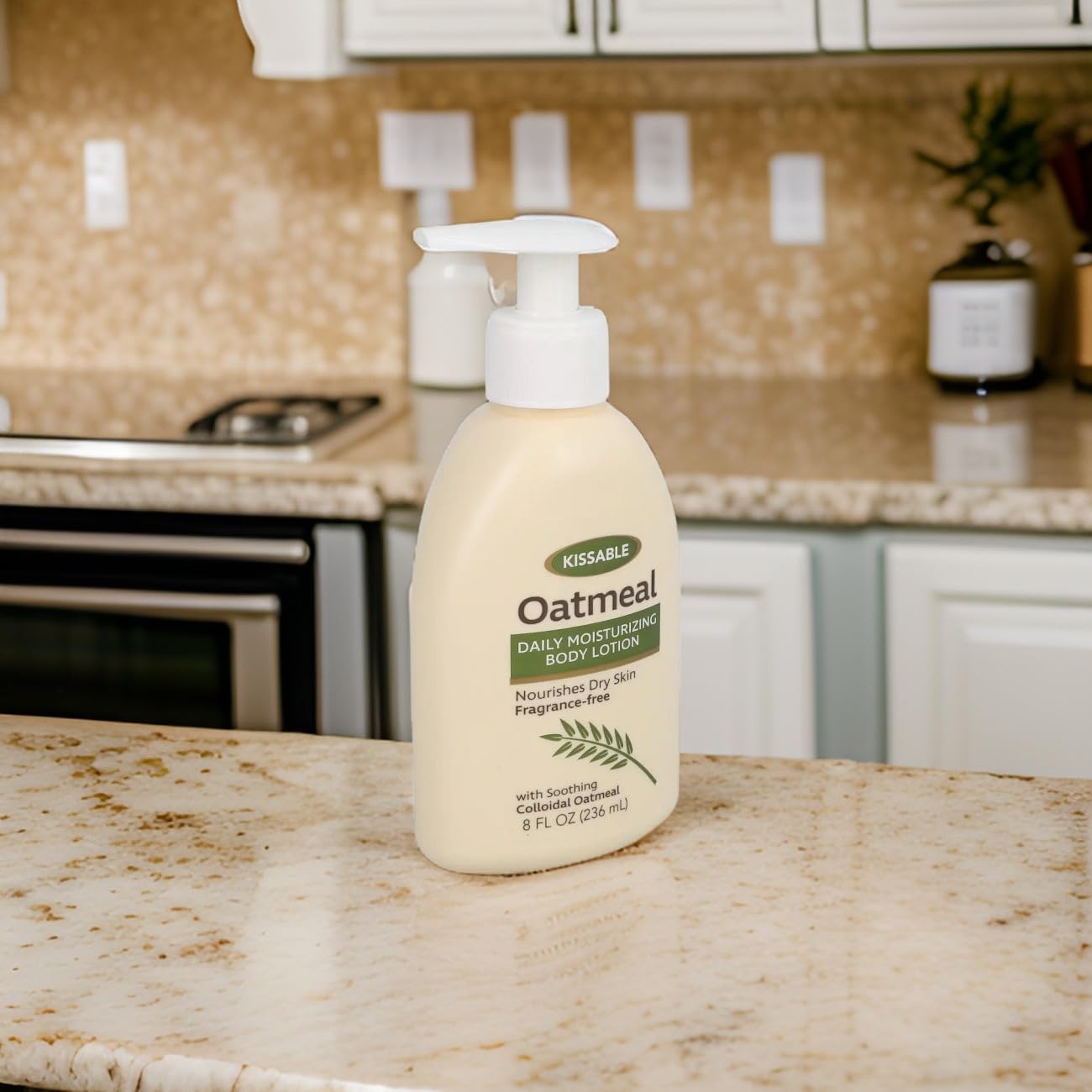 Kissable Oatmeal daily moisturizing Body Lotion Nourishes Dry Skin Fragrance-free 8 Fl oz