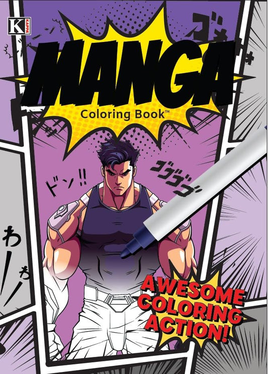 Manga Coloring Book Awesome Coloring Action Japan - Kappa Books Publishers, LLC.