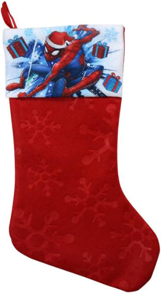 Spider-Man Kids Felt Embossed Christmas Stocking 15.5 Inch Holiday Decor