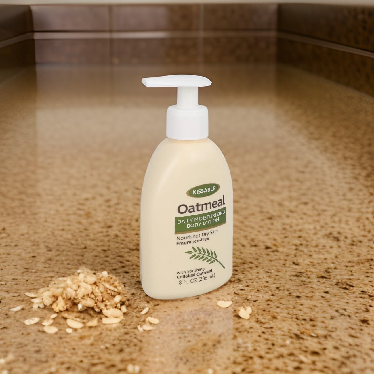 Kissable Oatmeal daily moisturizing Body Lotion Nourishes Dry Skin Fragrance-free 8 Fl oz