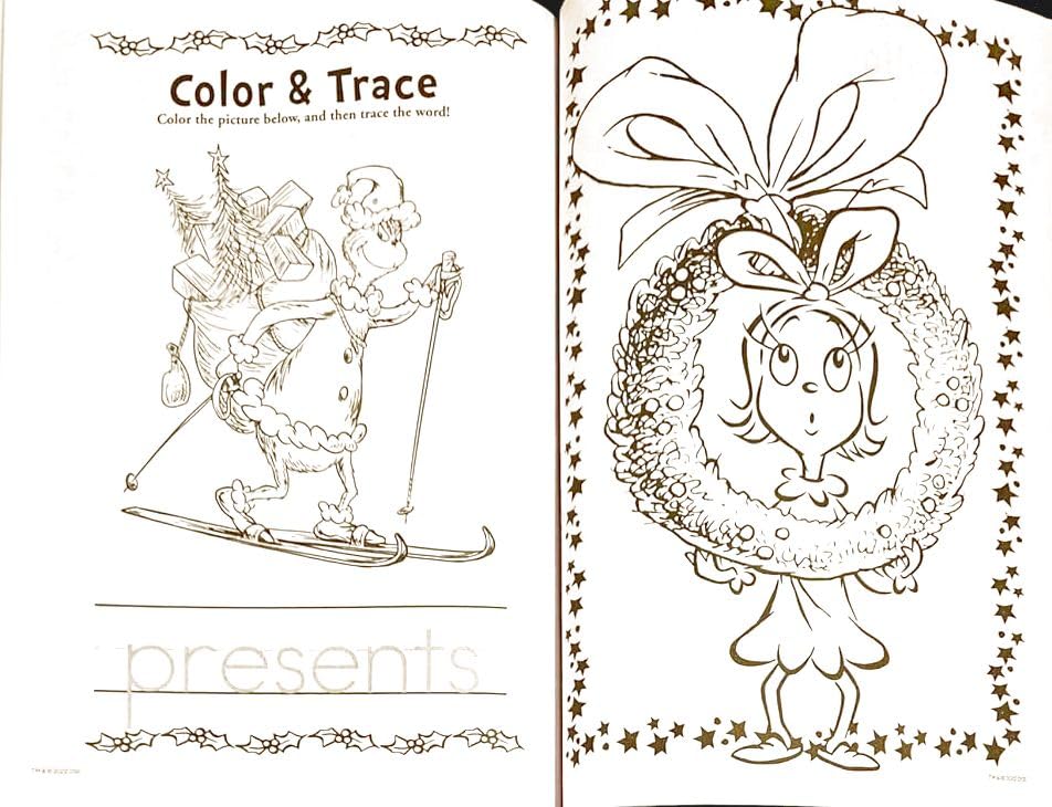 Grinch Holiday Christmas Coloring & Activity Book (Set of 3)