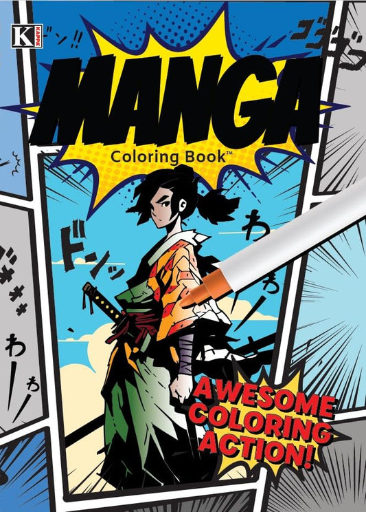 Manga Coloring Book Awesome Coloring Action Kappa Book Publishing Japan