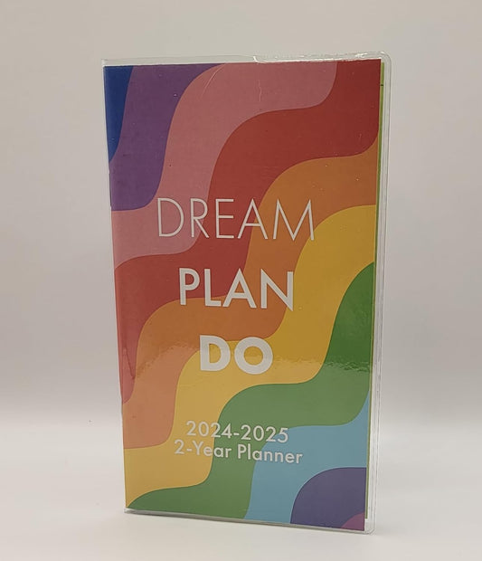 NB 2024-2025 Dream Plan Do 2 Year Planner Mini Pocket Sized Organizer Rainbow Lovers
