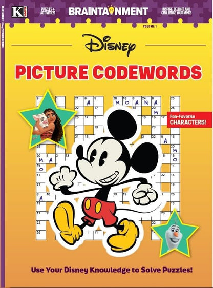 Disney Picture Code Words Crosswords Puzzle Book