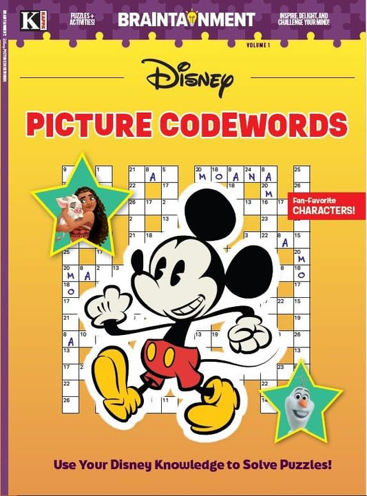 Disney Picture Code Words Crosswords Puzzle Book