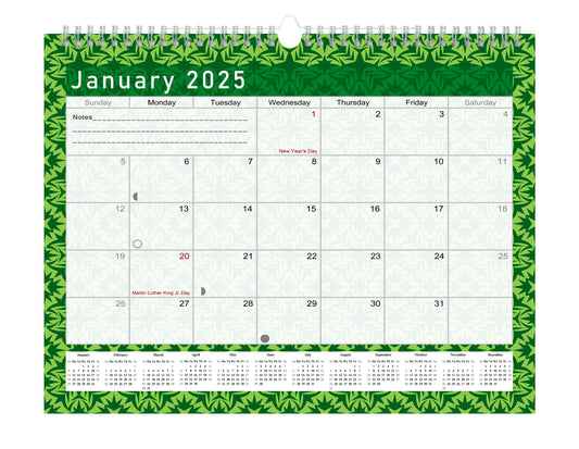 2024-2025 Monthly Spiral-Bound Wall / Desk Calendar - Desktop / Wall Blotter Calendar / Planner - (Edition #16)